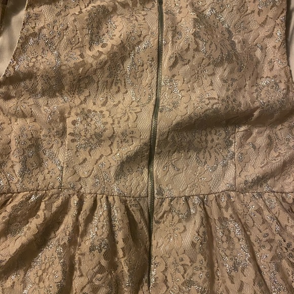 Torrid Size 20 Knee Length Gold Dress. Zipper back. - Picture 4 of 4